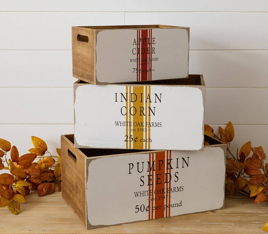 Crates - Pumpkin Seeds, Indian Corn, Apple Cider