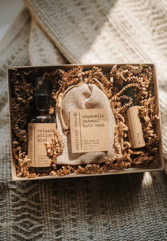 Relax Gift Set | Pillow Spray | Oatmeal | Relax Roller