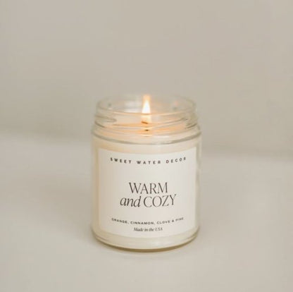 Warm & Cozy Soy Candle - 9 oz - White