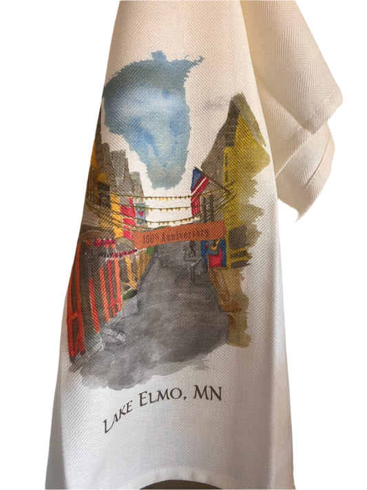 Lake Elmo City Street - 100th Anniversary Kitchen Towel