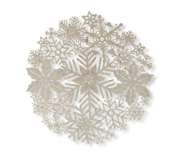 Beige Snowflake Placemat