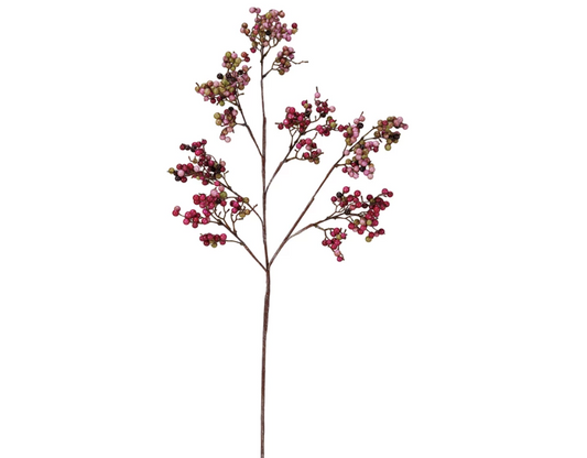 Faux Berry Stem, Burgundy