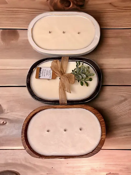 Holiday 3 Wick Dough Bowl Candles - 4 Different Scents