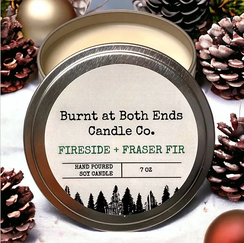 Fireside + Fraser Fir - 7 oz Tin