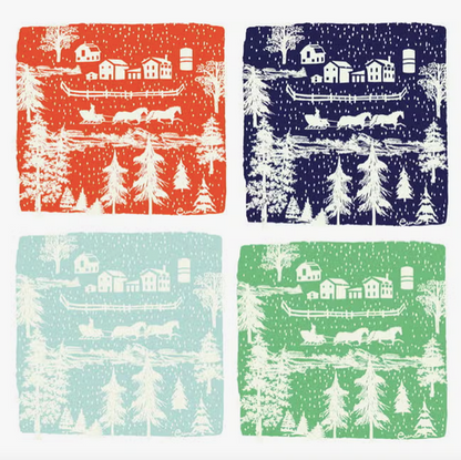 Farmhouse Toile Zipper Bag