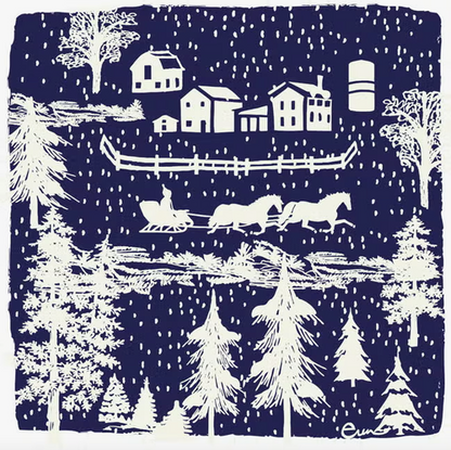 Farmhouse Toile Zipper Bag