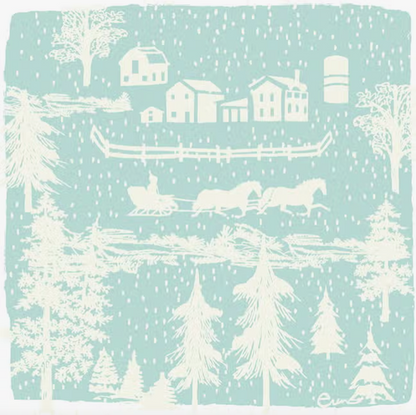 Farmhouse Toile Zipper Bag
