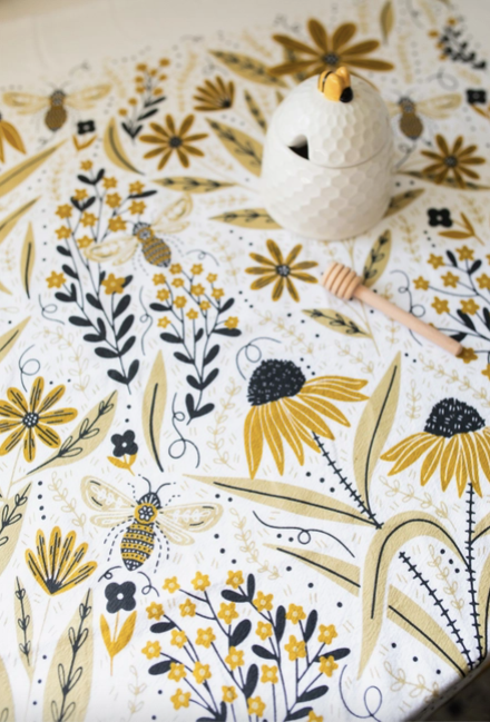 Bee Garden Tea Towel
