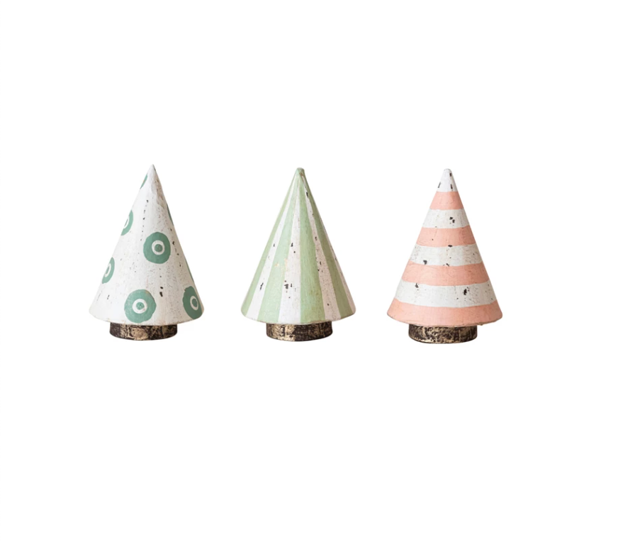 Hand-Painted Paper Mache Tree, 3 Styles