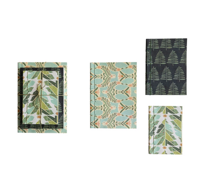 Handmade Printed Paper Notebooks, 3 Styles