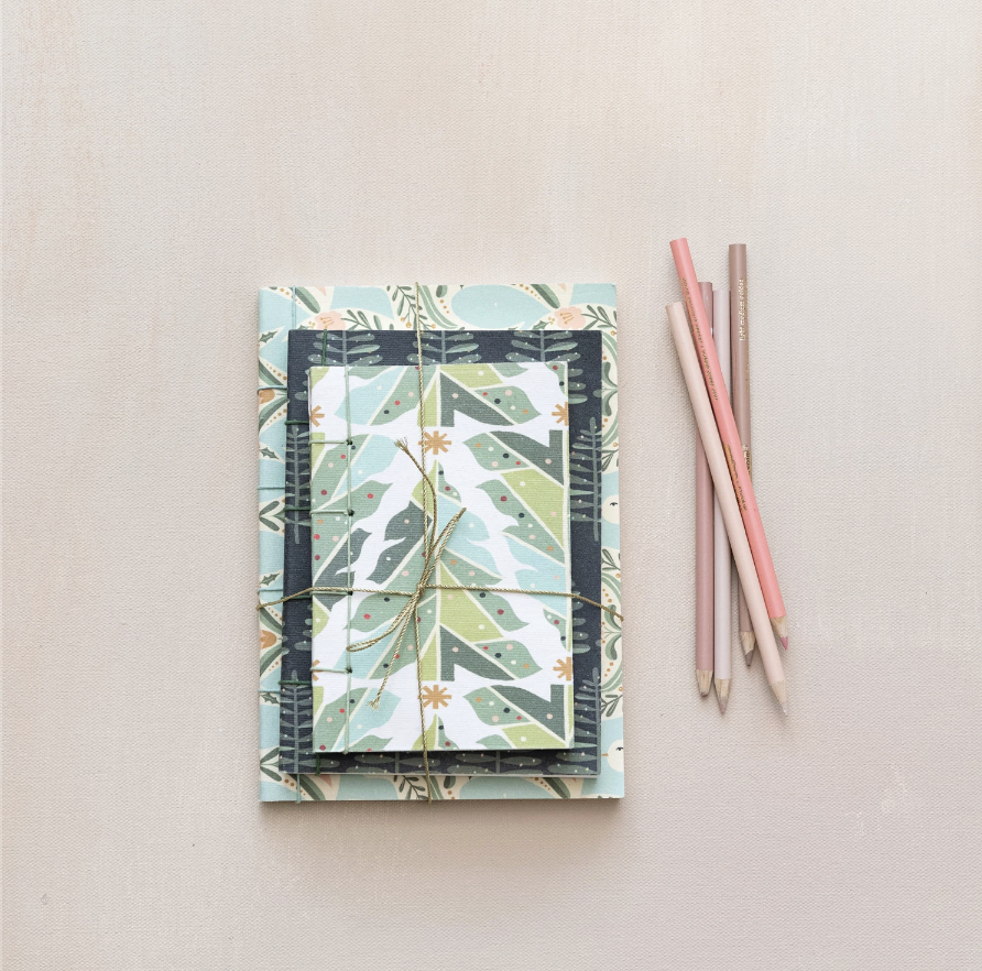 Handmade Printed Paper Notebooks, 3 Styles