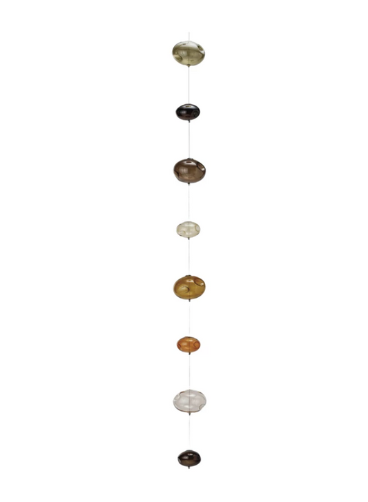 <For Store, Pick-Up or Local Delivery Purchase Only> Brown Hand-Blown Glass Bubble Garland