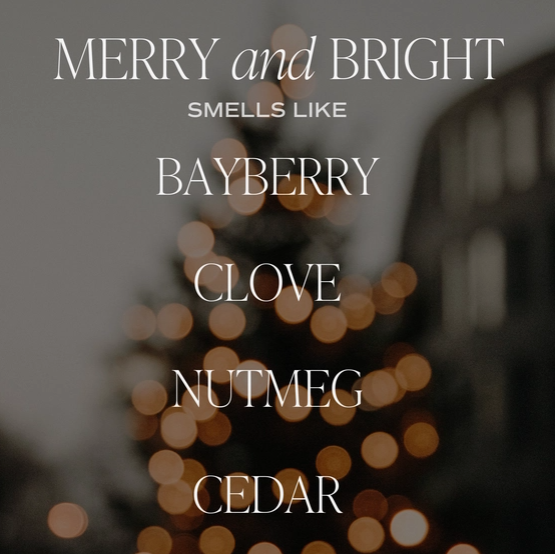 Merry and Bright Soy Candle - White Jar