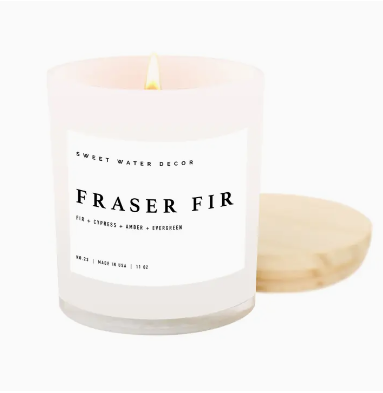 Frasier Fir Soy Candle - White Jar