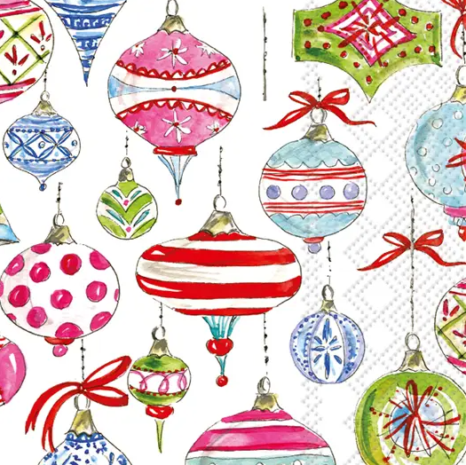 Paper Guest Towels Vintage Ornaments Christmas