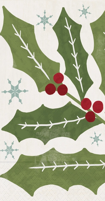 Paper Guest Towels 20ct Winter Berry Christmas
