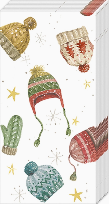 Pocket Tissues Pack of 10 Hats And Gloves Christmas