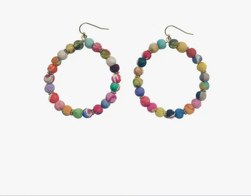 Adorned Kantha Hoops