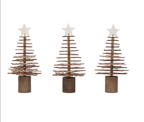 Wood Christmas Tree, 3 Styles