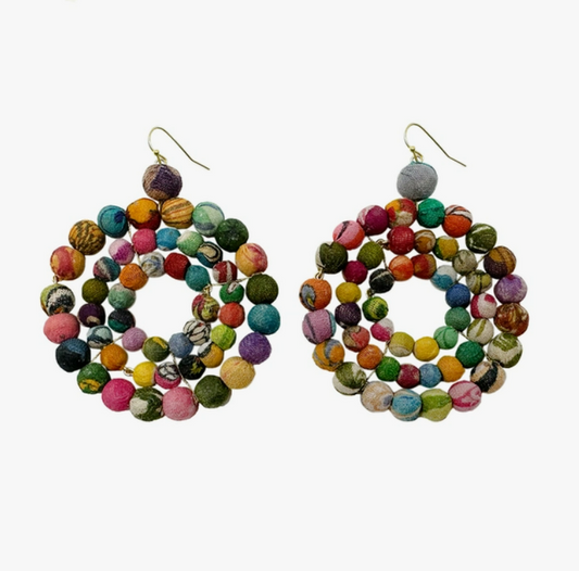 Concentric Kantha Earrings