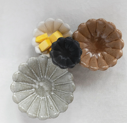 Stoneware Flower Bowls