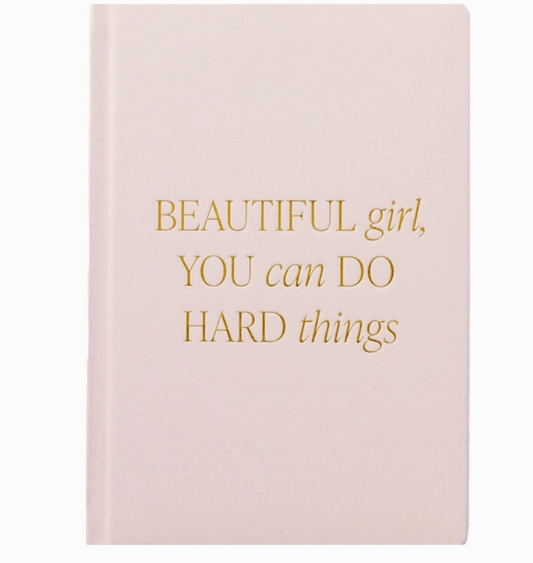 Beautiful Girl Light Pink Fabric Journal