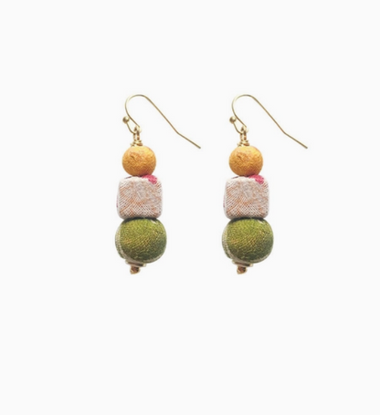 Kantha Shapes Drop Earrings