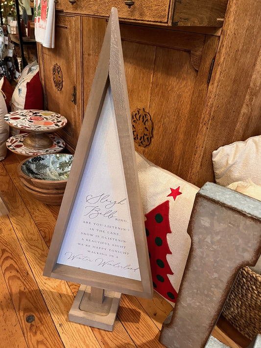 <For Store, Pick-Up, or Local Delivery Purchase Only> Natural Oak Large Wood Tree - Sleigh Bells Ring