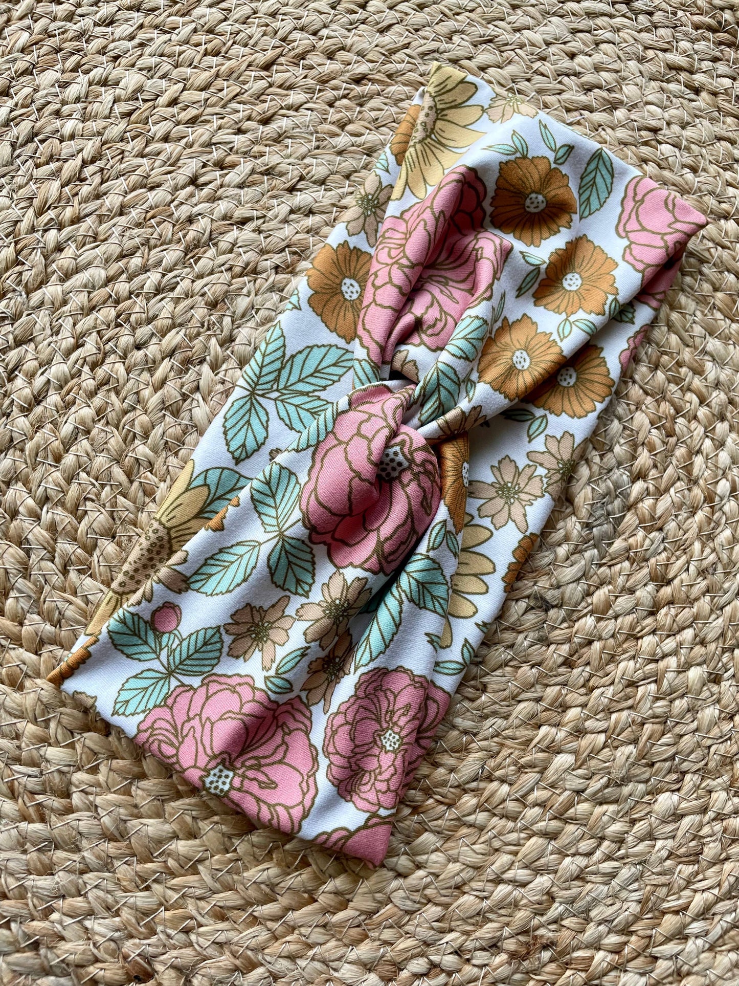 Golden Summer Knit Twist Headband