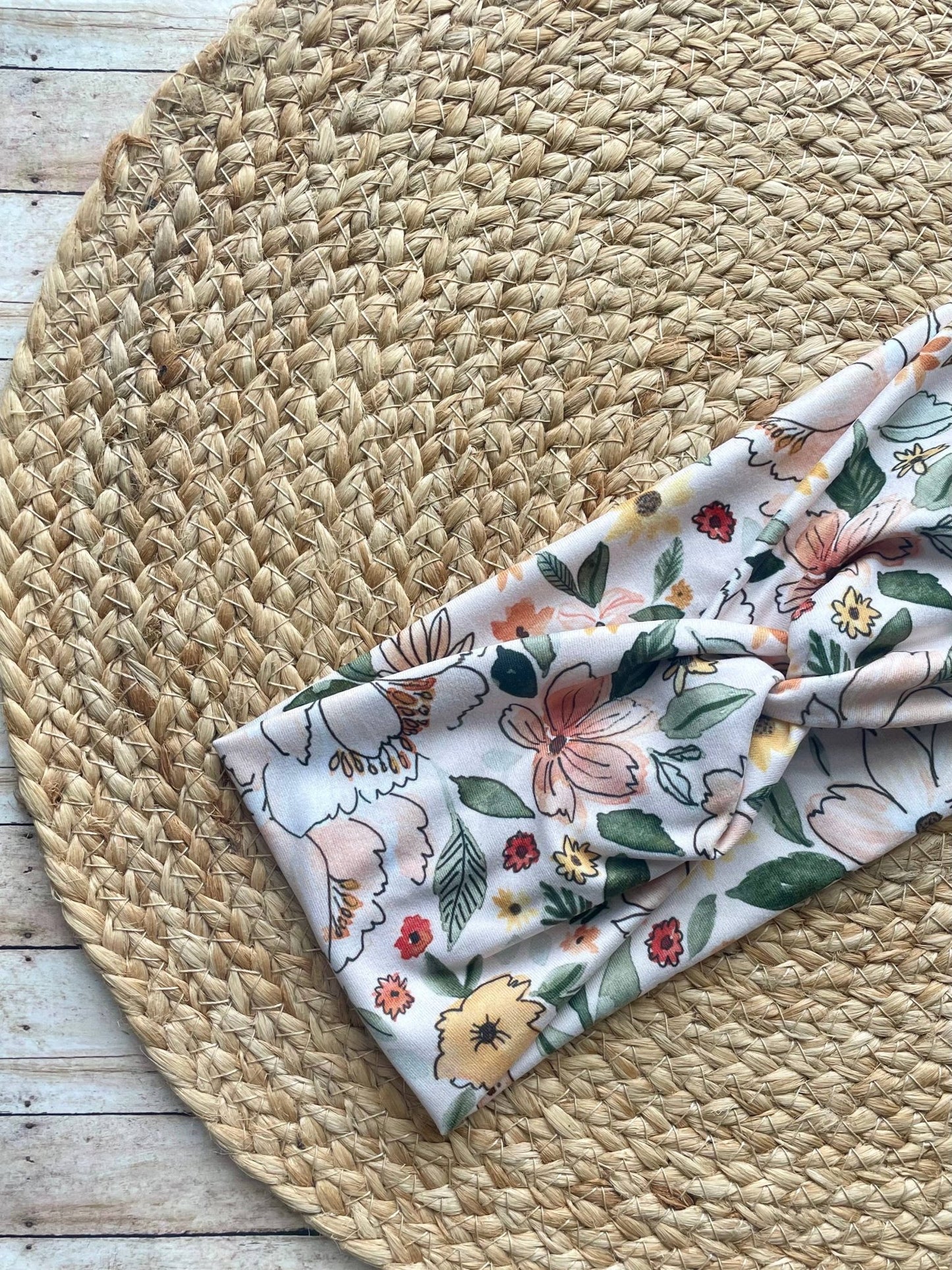 Amelia Floral Knit Twist Headband - La Vie Est Belle