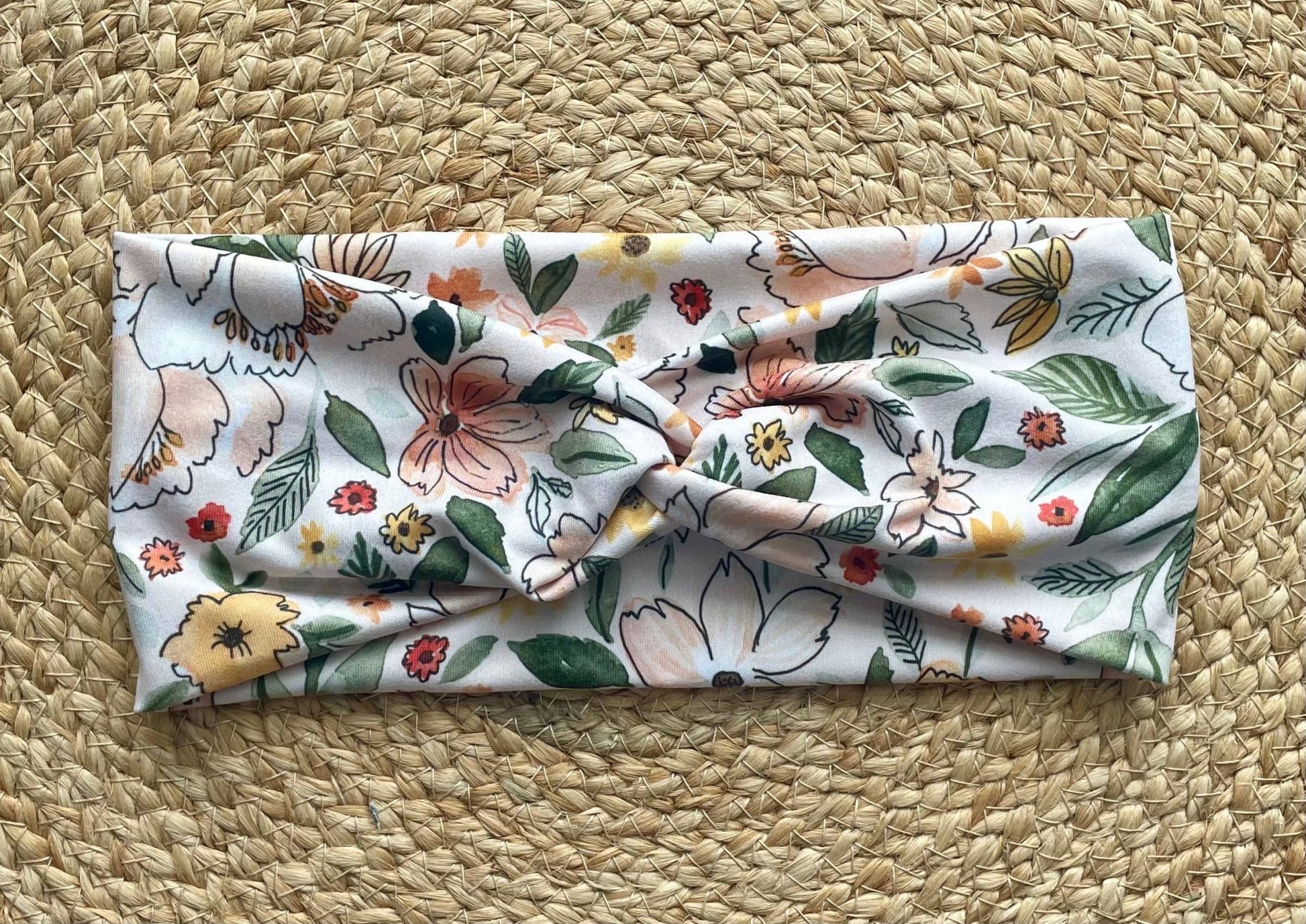 Amelia Floral Knit Twist Headband - La Vie Est Belle
