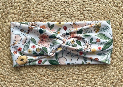 Amelia Floral Knit Twist Headband - La Vie Est Belle