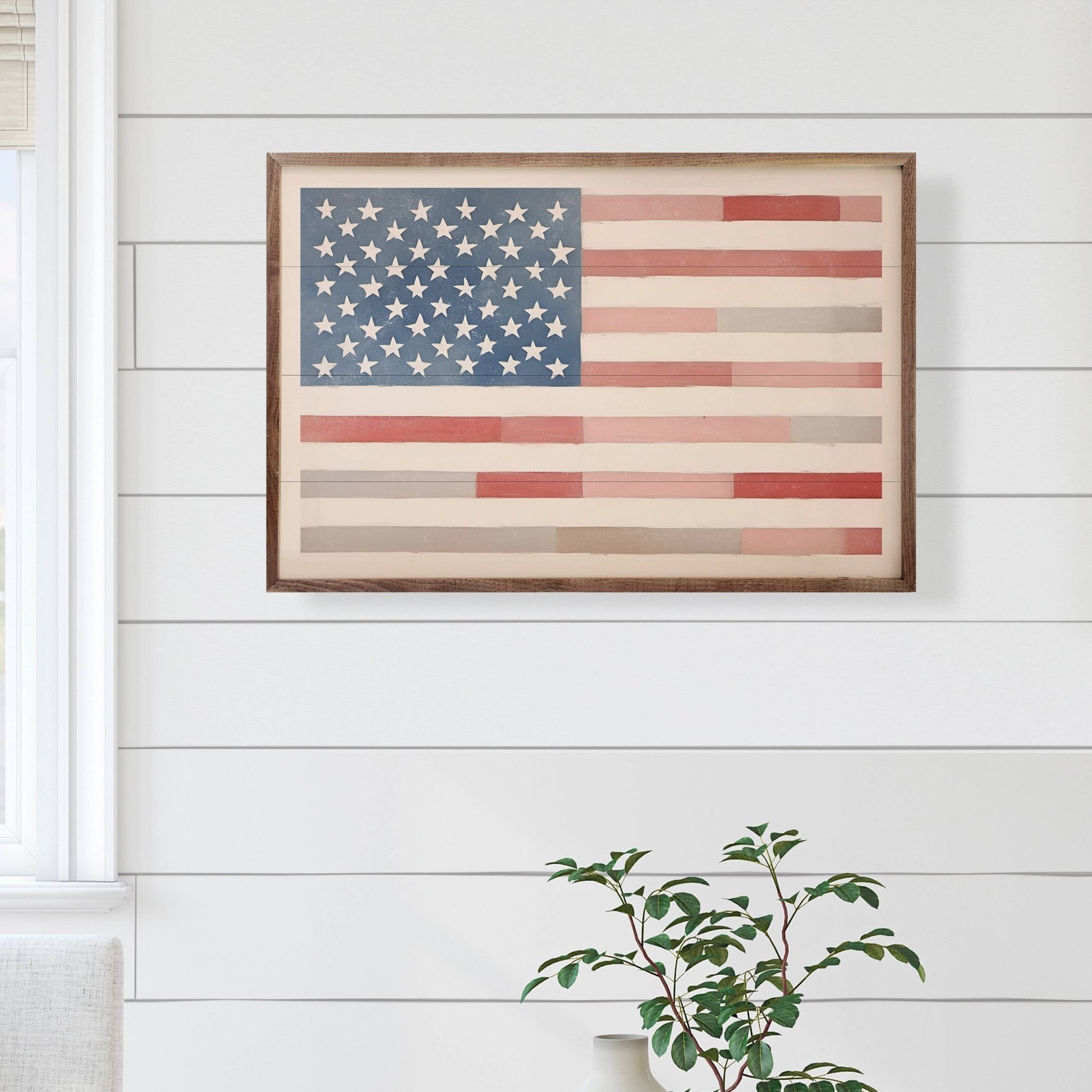 American Flag Wooden Print - La Vie Est Belle