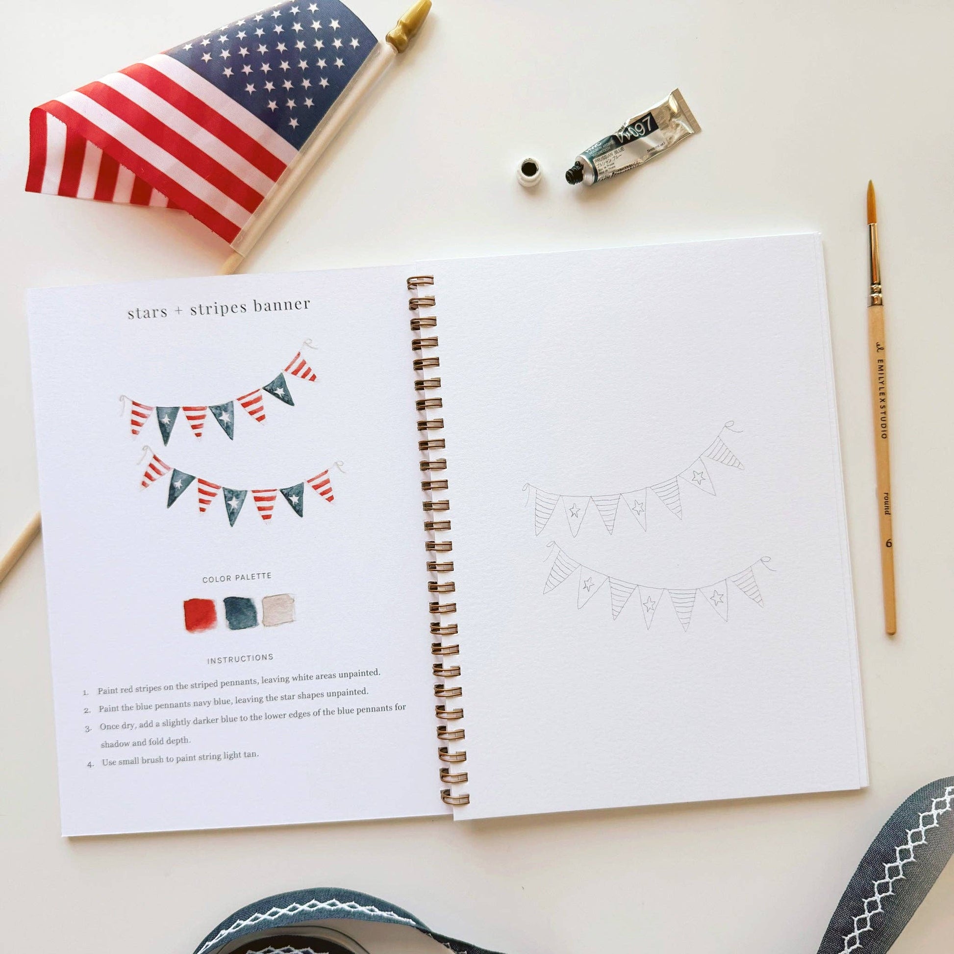 Americana watercolor workbook - La Vie Est Belle