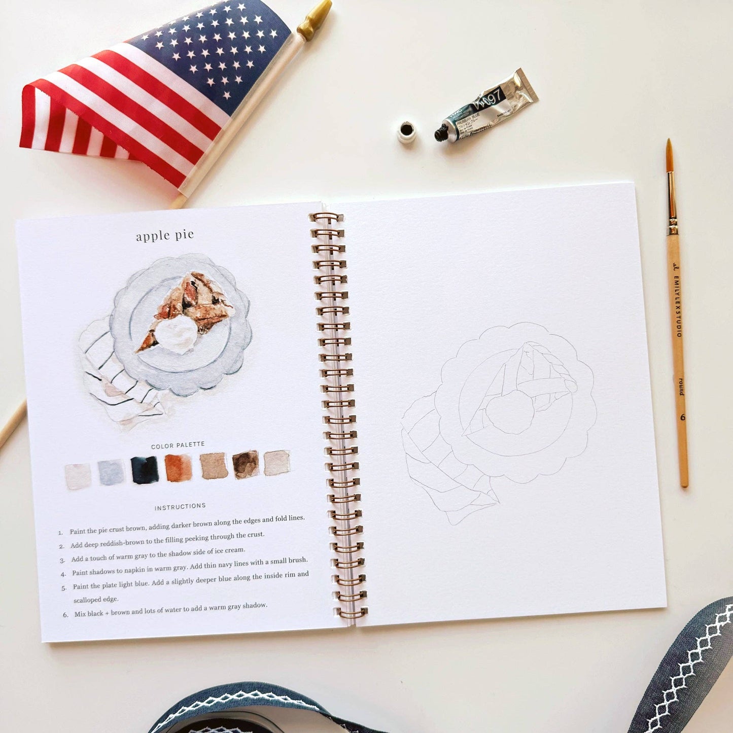 Americana watercolor workbook - La Vie Est Belle