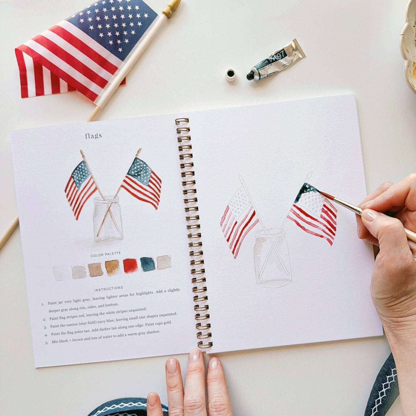 Americana watercolor workbook - La Vie Est Belle