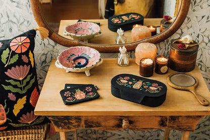 Amulet Embroidered Jewelry Box - La Vie Est Belle