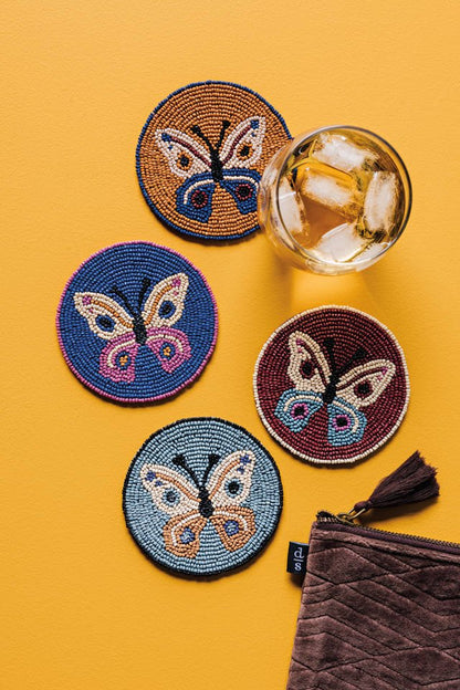 Aurora Beaded Coasters Set of 4 - La Vie Est Belle