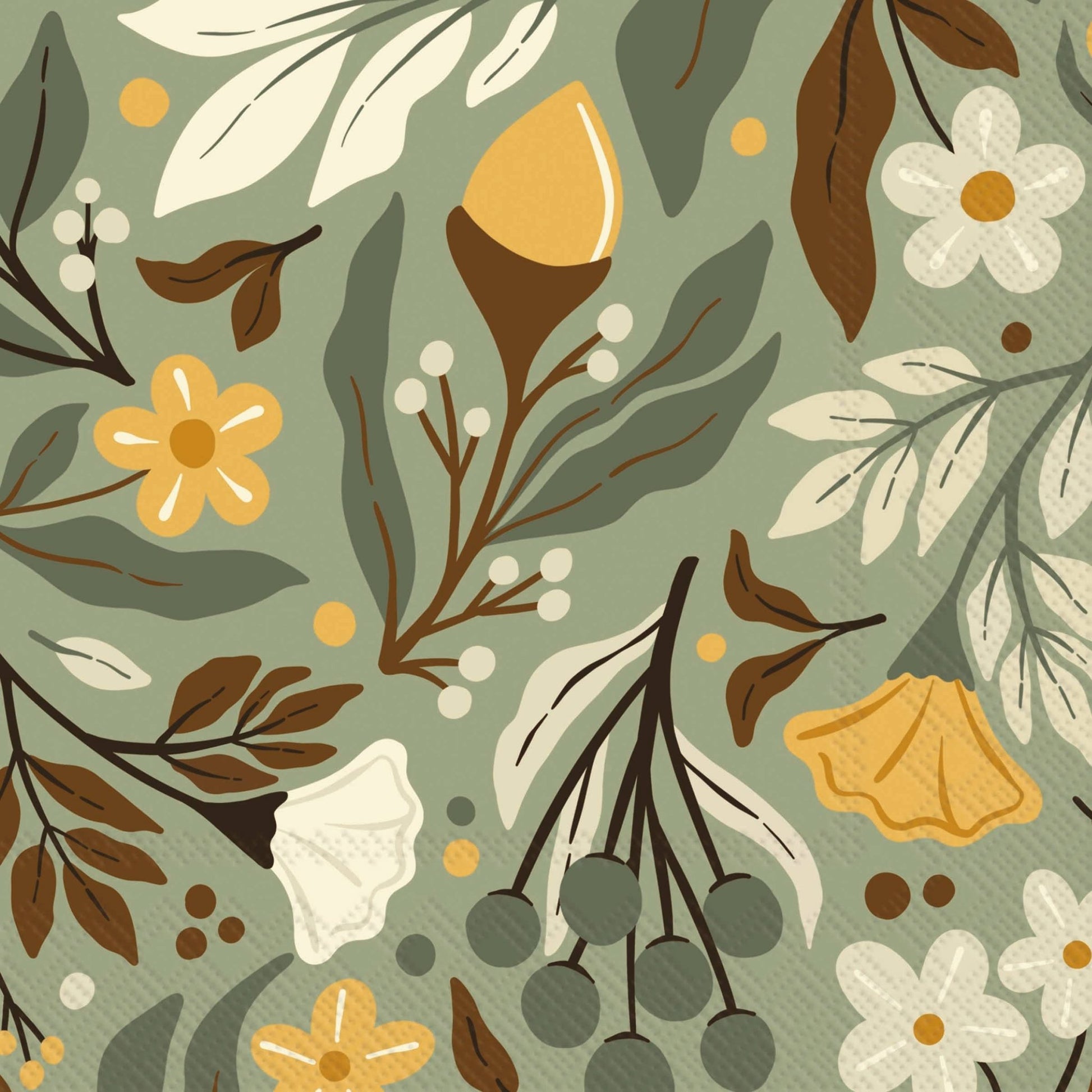 Autumn Acorn Paper Lunch Napkins - La Vie Est Belle