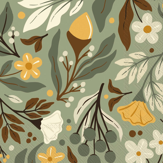 Autumn Acorn Paper Lunch Napkins - La Vie Est Belle