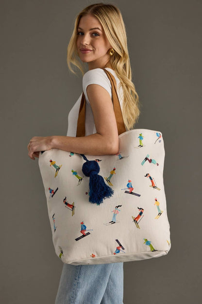 Skiing People Tote