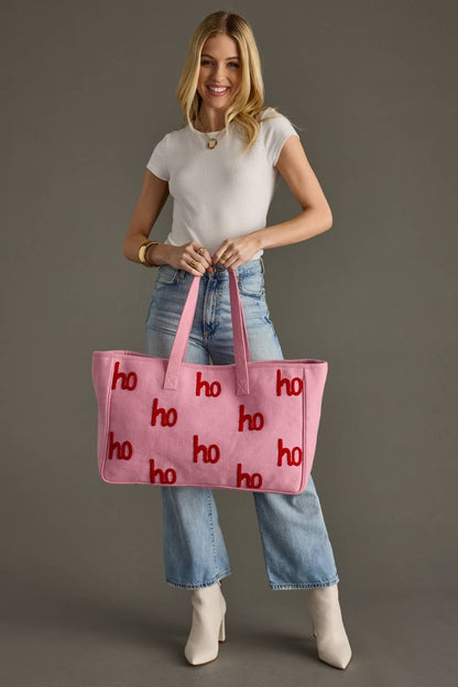 Pink & Red Ho Ho Ho Tote