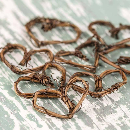 1" Miniature Grapevine Hearts (Bag of 8)