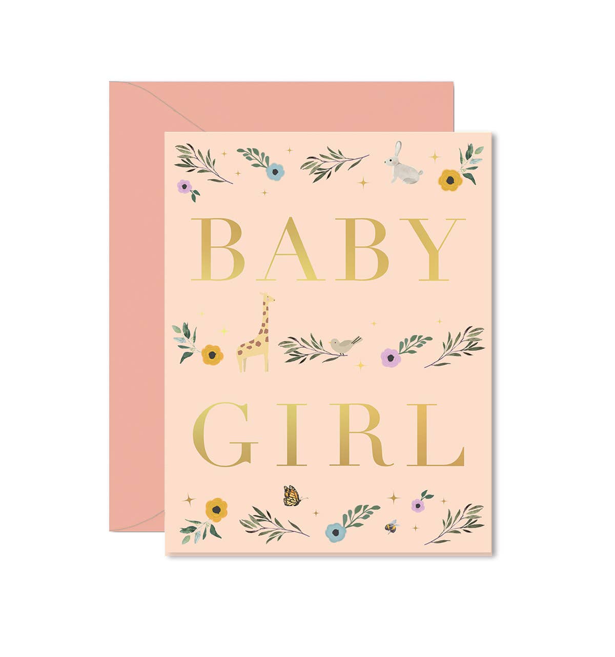 Baby Girl Storybook Greeting Card - La Vie Est Belle