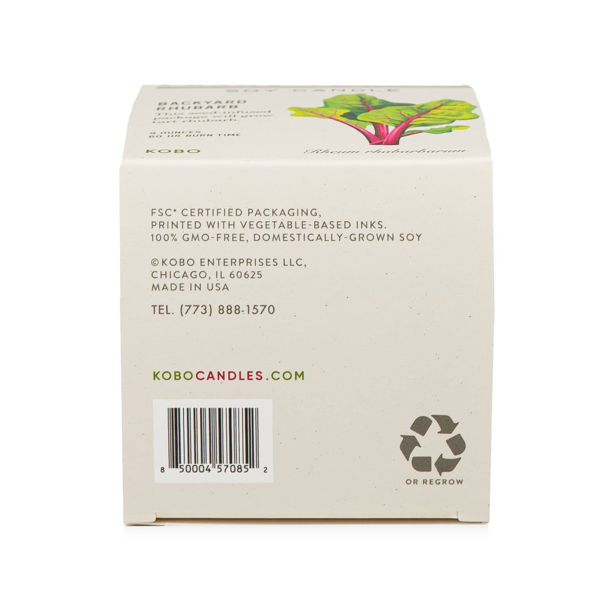 Backyard Rhubarb - Plant the Box Candle - 9oz. - La Vie Est Belle