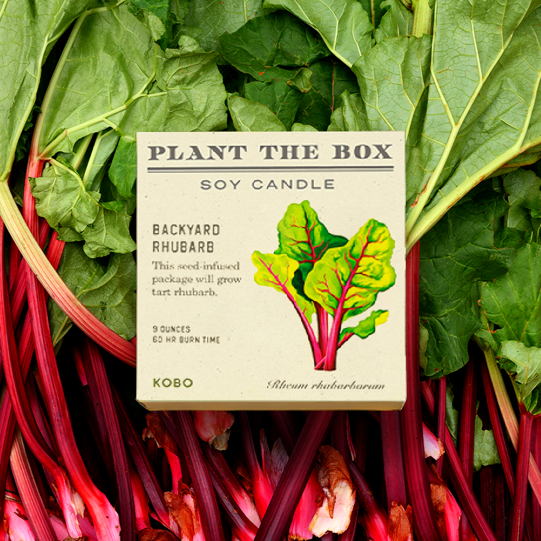 Backyard Rhubarb - Plant the Box Candle - 9oz. - La Vie Est Belle