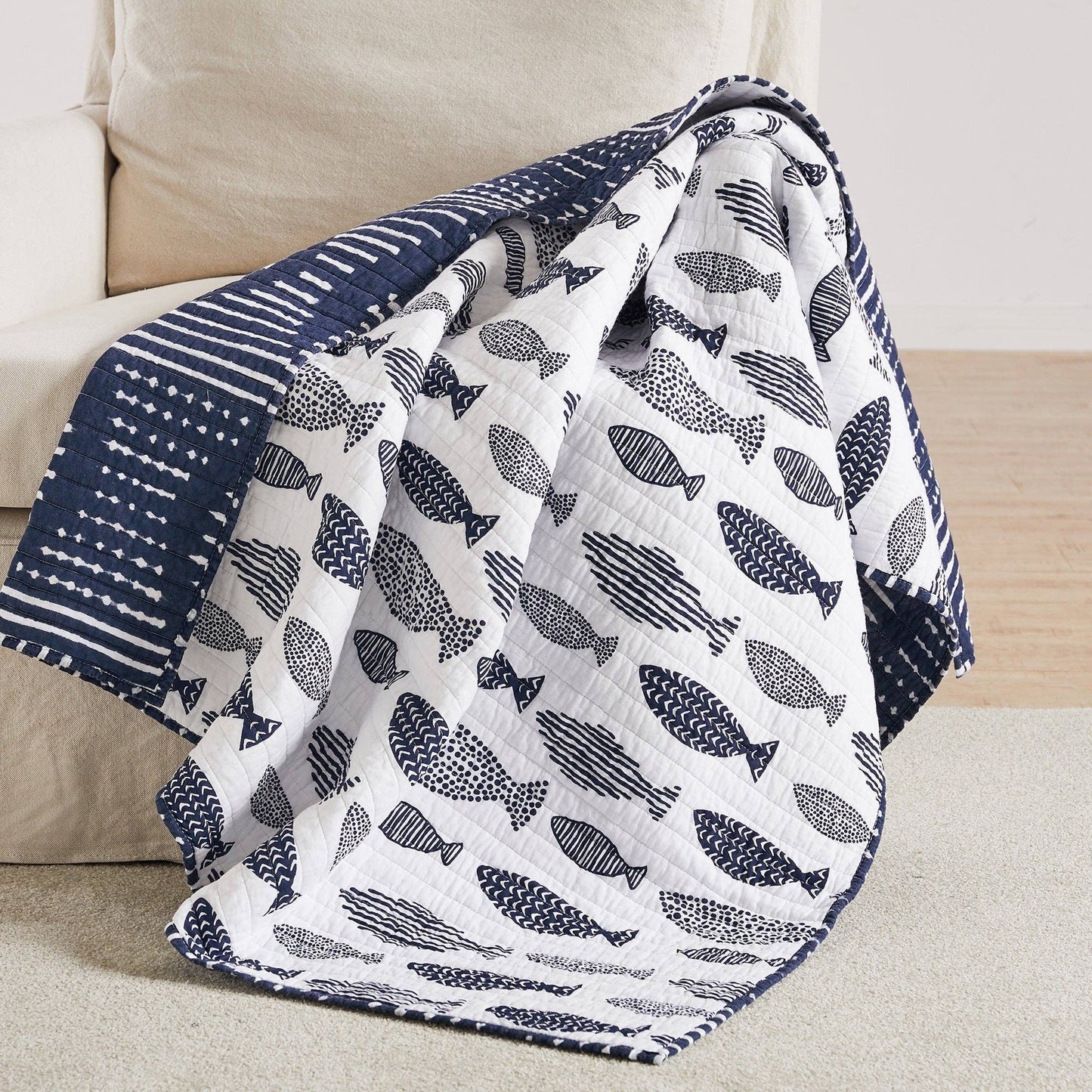 Bakio Quilted Throw - La Vie Est Belle