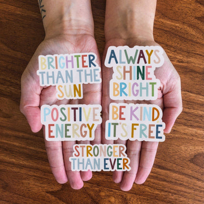 Be Kind, It's Free Positivity Lettering Sticker - La Vie Est Belle