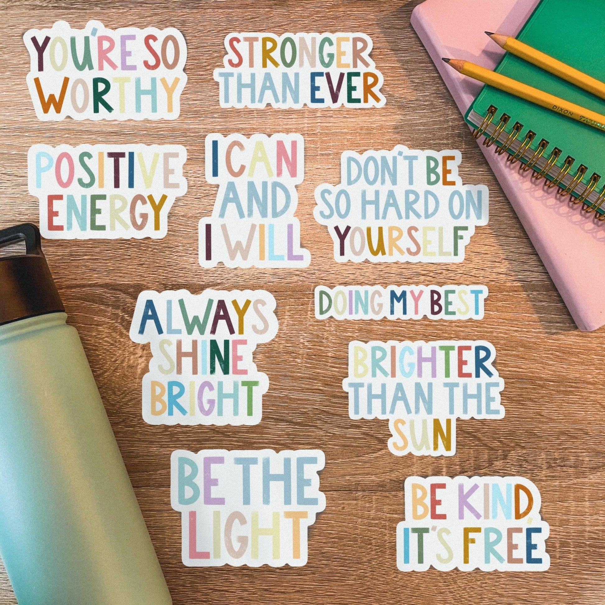 Be Kind, It's Free Positivity Lettering Sticker - La Vie Est Belle