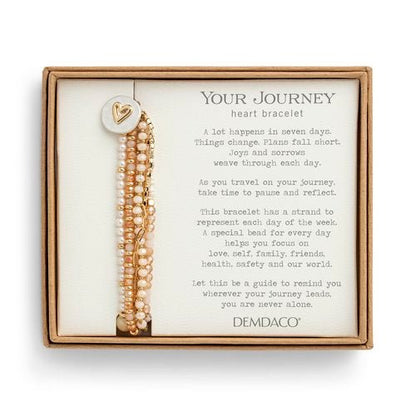 Beaded Love Bracelet - Champagne - La Vie Est Belle